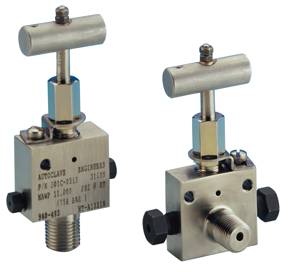 Bottle Valve Series Low Pressure Needle Valves On Parker / Autoclave